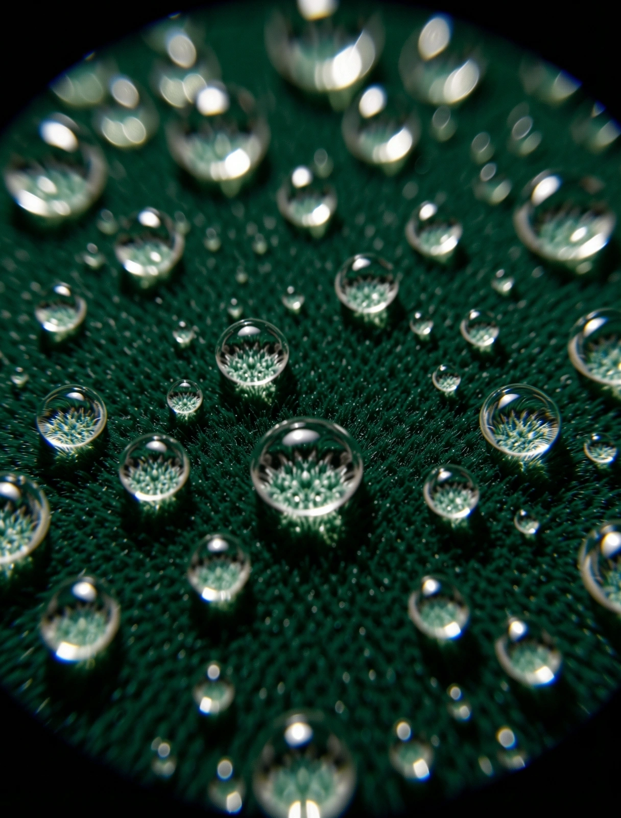 Microscopic view of cellular hydration structures